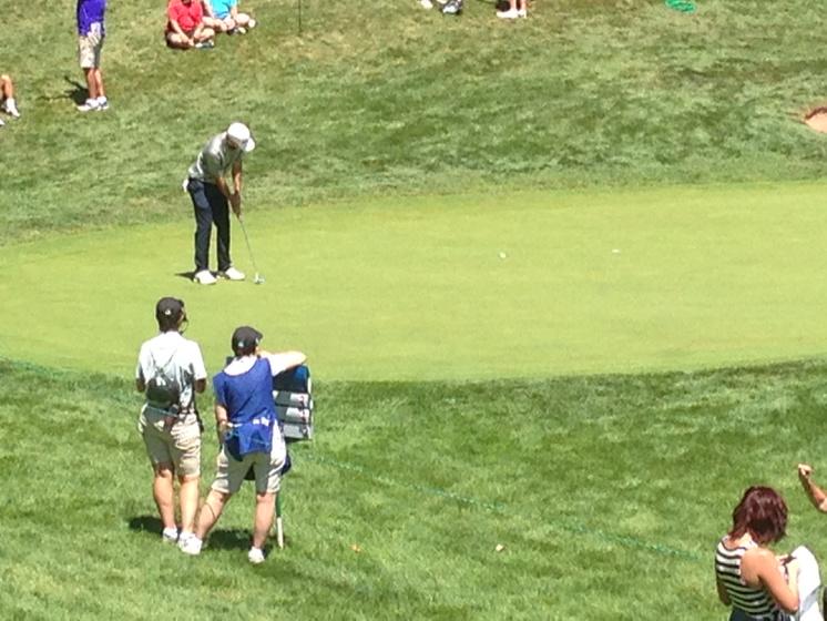JayJanower's tweet photo. Birdie putt for @ntaylorgolf59 on 9 (his 18th) opens up #RBCO with 2 under 70 #GlobalGolf http://t.co/VtEvrmG71B
