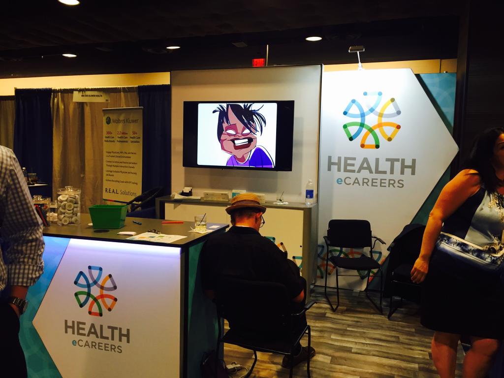 Healthecareers's tweet photo. Come on by booth #102 to get your digital caricature done anytime before 2:30 today! #IMAGE2015 http://t.co/Lufdrp9PBf