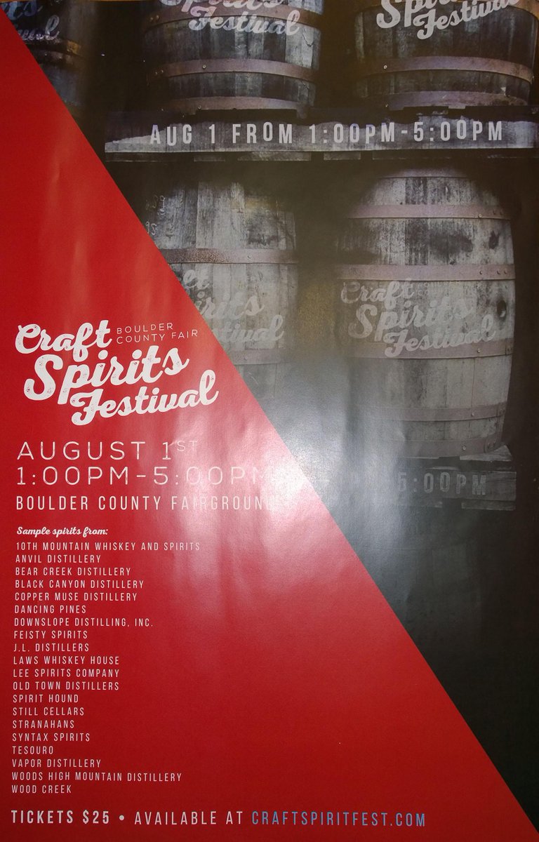 jldistilling's tweet photo. Come join us next Sat Aug 1 from 1-5 for #Boulder County #Craft #Spirits #Festival !
http://t.co/JSlIg0Ie8R http://t.co/luovEbEerI
