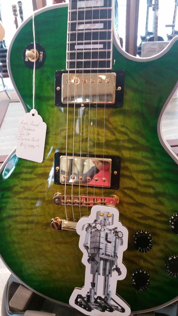 FaithTann's tweet image. Sticker shock at the Gibson Factory Tour on Memphis. #RoamingMrRobot /TETRIXBYPITSCO