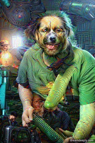 DaveABear's tweet photo. Here's what I look like in Google's Dream Deep https://t.co/t3Fqj2nb03
#deepdream #dreamdeeply http://t.co/ltglH8Ld15