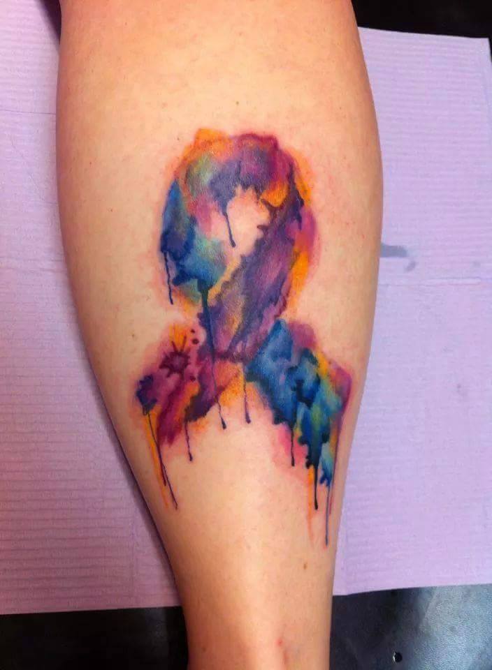 bladder cancer ribbon tattoo
