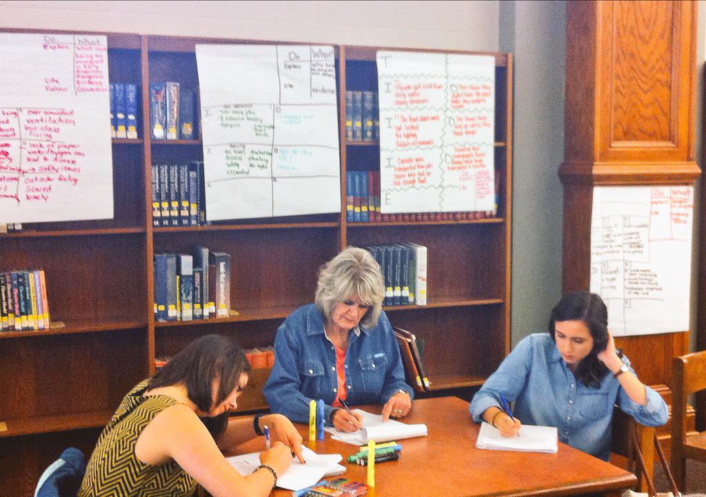 TeachInMiddlePD's tweet photo. Hamblen Co. teachers working through the #SRSD writing process. #PowTree #PowTide @HamblenCoDOI @thinkSRSD http://t.co/pfEykV4FAL