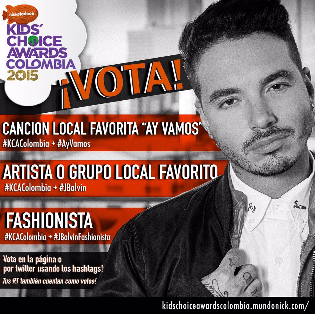 JBALVIN's tweet photo. A votar familia!! Gracias por su apoyo!!
#KCACOLOMBIA #JBalvin #KCACOLOMBIA #AyVamos #KCACOLOMBIA #JBalvinFashionista http://t.co/KZxrryrMkb