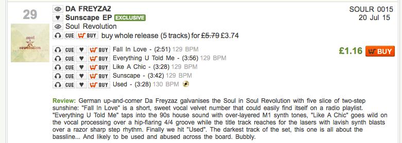 Soul Revolution (@soulr3volution) on Twitter photo Nice review from <a href="/junodownload/">Juno Download</a> on Da Freyzaz "Sunscape EP". Grab your copy here...
junodownload.com/products/da-fr… Nice review from <a href="/junodownload/">Juno Download</a> on Da Freyzaz "Sunscape EP". Grab your copy here...
junodownload.com/products/da-fr…