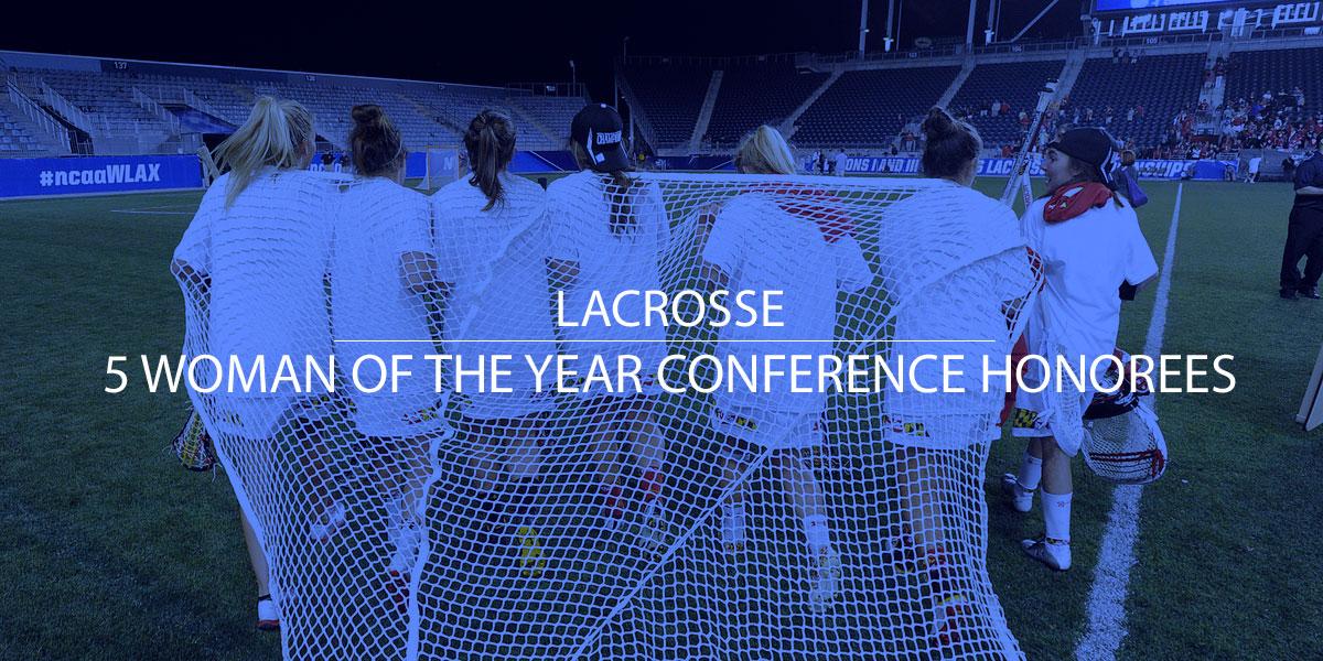 Five from lacrosse are among the conference honorees for NCAA Woman of the Year: on.ncaa.com/WOTY #NCAAWOTY