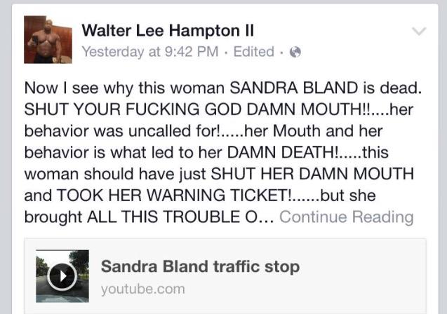 poookieboo's tweet image. This is disgusting. "Having an attitude" or "speaking your mind" is no justification for MURDER. #SandraBland