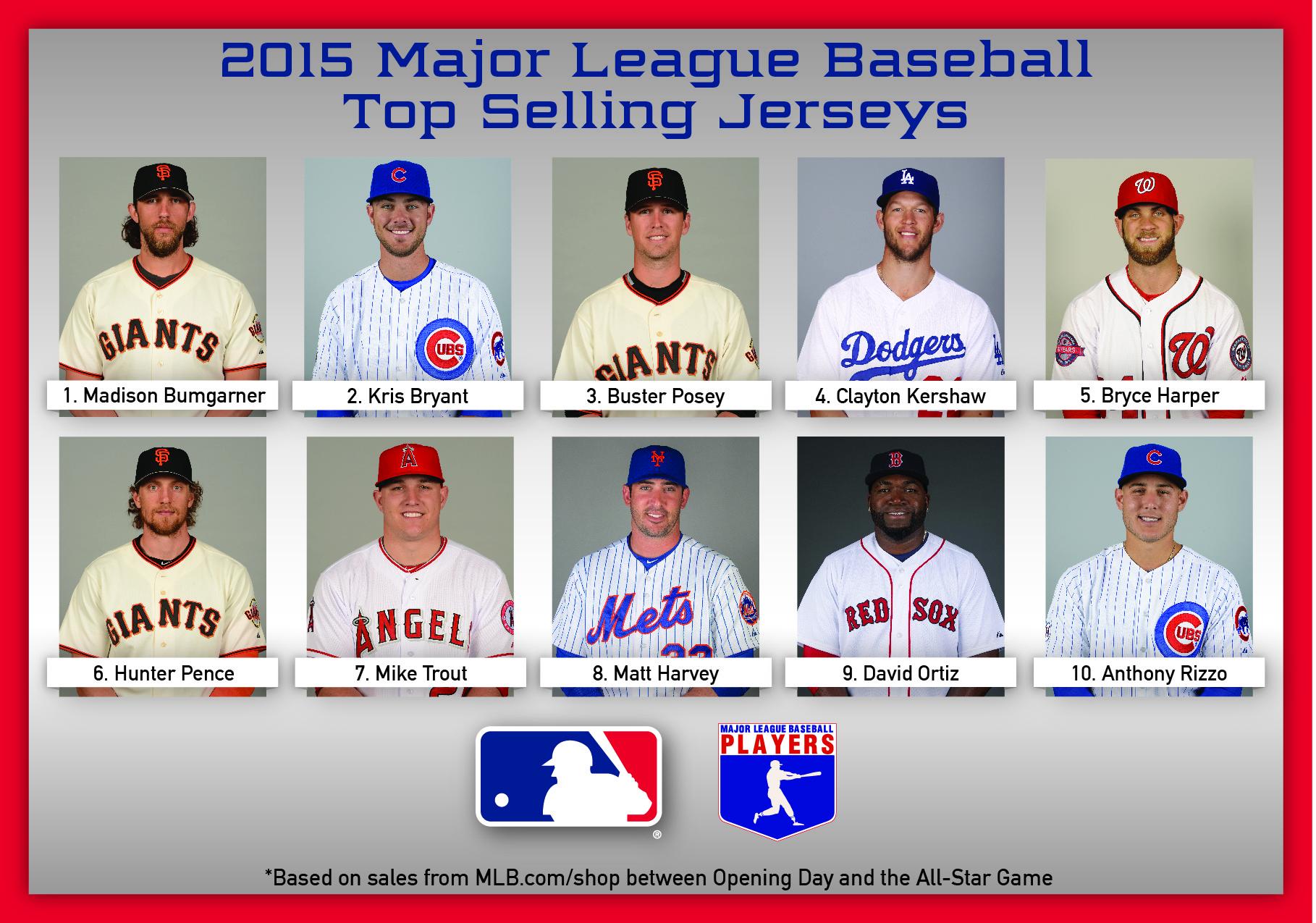 top selling mlb jerseys 2015