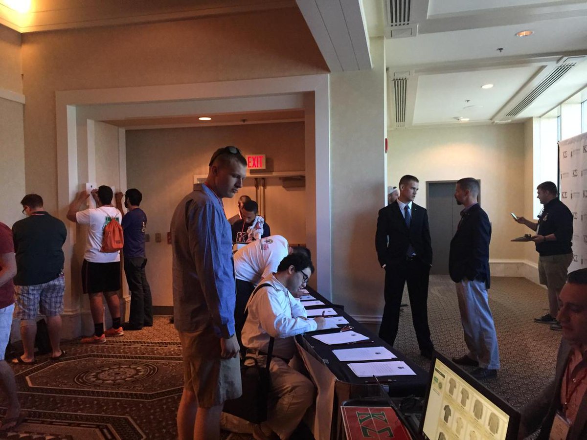 Brothers taking time at #ksconclave to write letters to our Military Heroes. @kappasigmahq