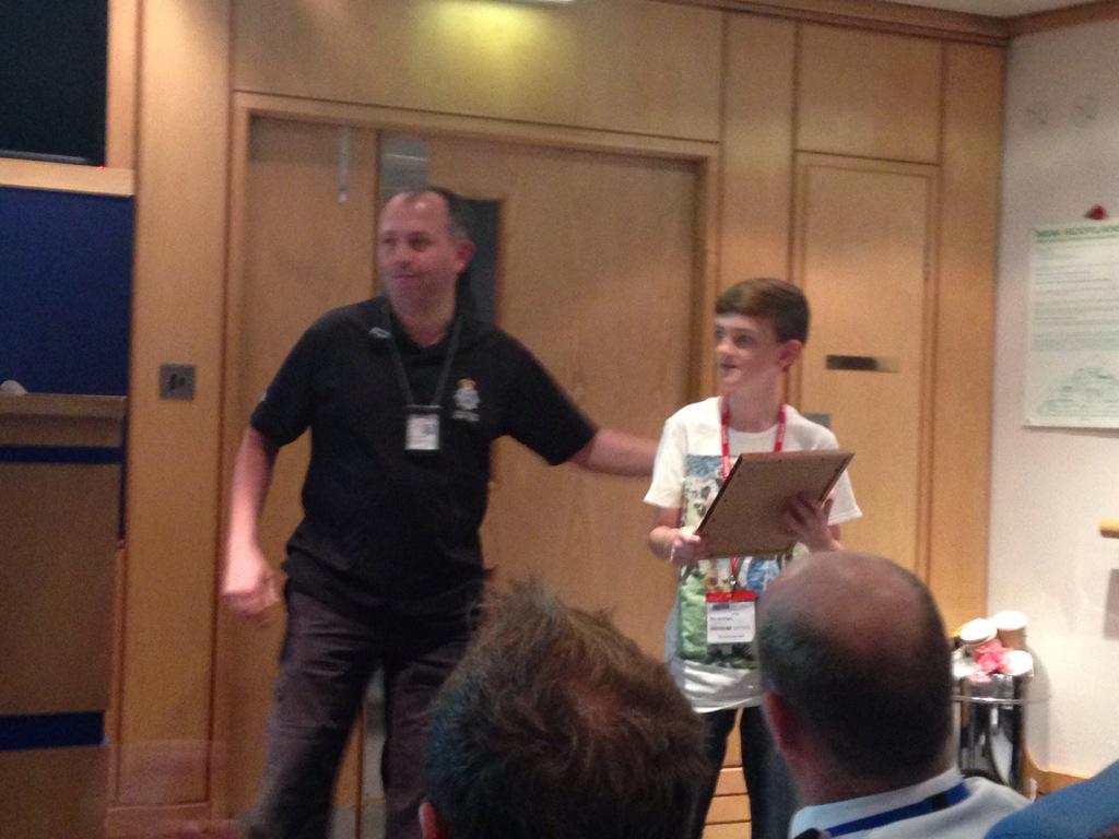 H3lenKirkman's tweet photo. Great to see @JonjoHeuerman get an award at @PolUnityTourUK briefing. @UK_COPS πππ΄ #OneOfTheTeam #PUT2015 http://t.co/NL9AjaMEJS