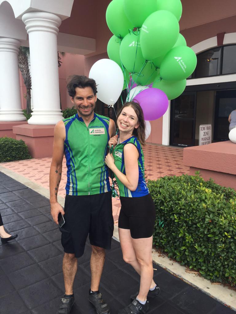 JointBikeRide's tweet photo. Welcome Party! Thanks for all the support! Couldn't do it w/o the @ArthritisFdn &amp; our JA Family! #Yes4Hope #NYC2FL http://t.co/lMqWvS6IJv