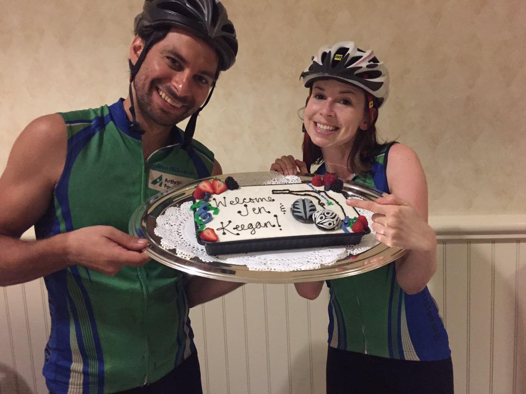 JointBikeRide's tweet photo. Welcome Party! Thanks for all the support! Couldn't do it w/o the @ArthritisFdn &amp; our JA Family! #Yes4Hope #NYC2FL http://t.co/lMqWvS6IJv