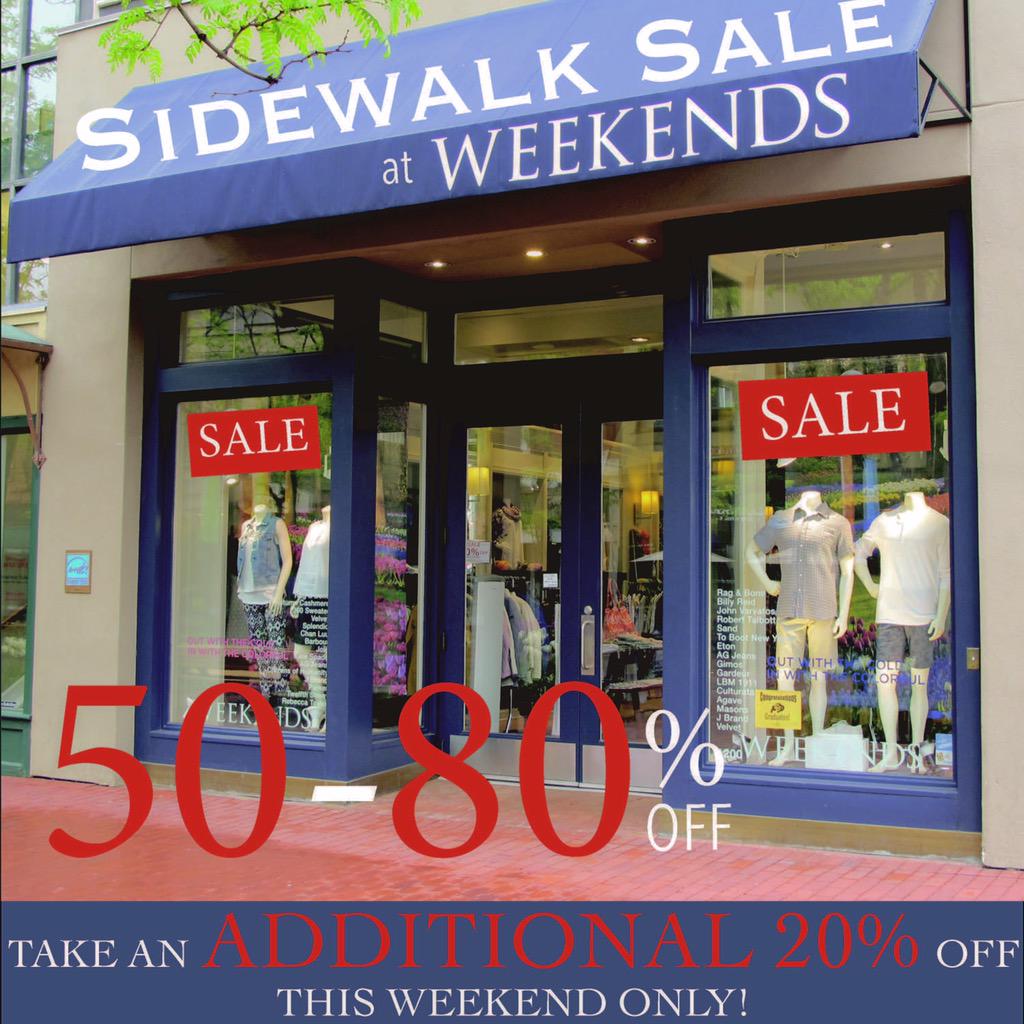 weekendsboulder's tweet image. Our #SidewalkSale starts tomorrow!! #SummerSale #PearlSt #shoplocal #weekendsboulder
