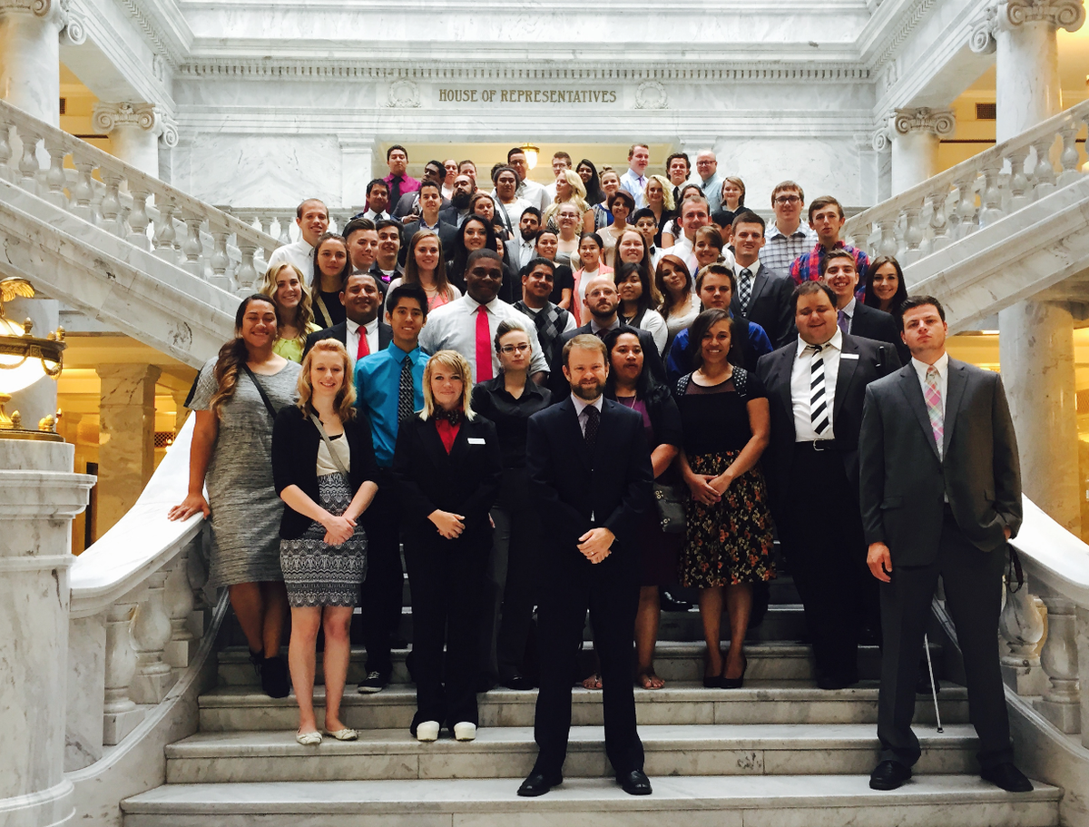 SaltLakeCC's tweet photo. Thank you Rep. Johnny Anderson for taking time to meet with our student leaders! #utpol http://t.co/rnLsNk5Rhc