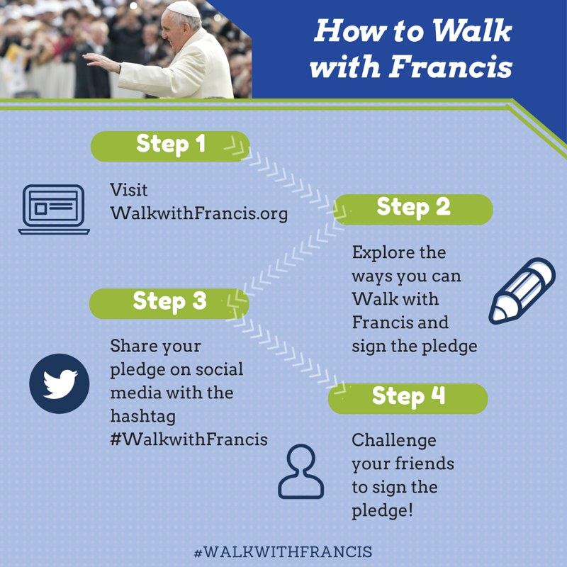CCADW's tweet photo. Ready to #WalkwithFrancis ? Follow these easy steps to get started http://t.co/N6v6GtDH9B