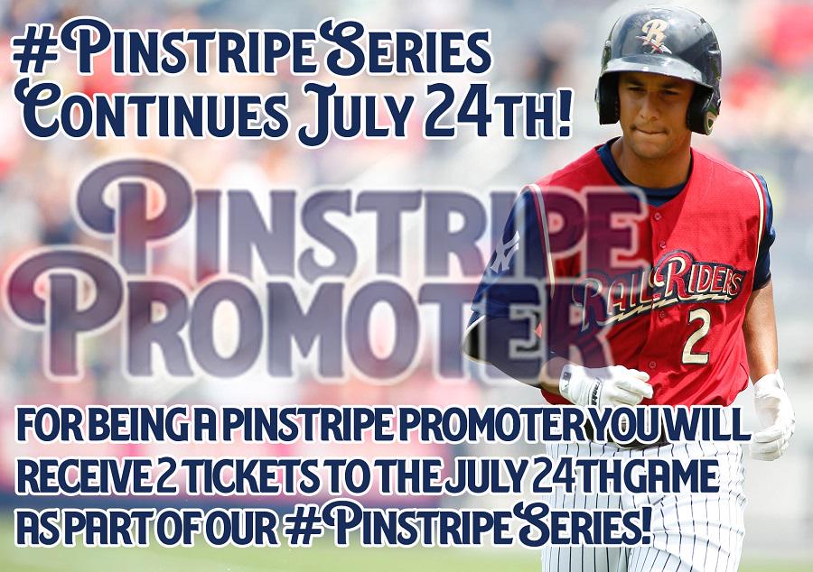 Pyro31010's tweet image. Pinstripe Promoter Series: Sign up, get 2 free tix to the July 24th game! #PinstripeSeries - sot.ag/45CL9