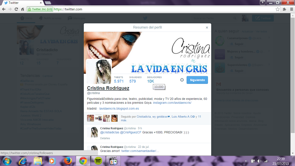Cristiadicto's tweet photo. @cristina #cristiadicto #cristiadictas ¡10.000 seguidores! @Ratchet_Gaga @cristiadictas_ @CrisRguezCF @CristinaRoCFO http://t.co/foSZo1CA4z