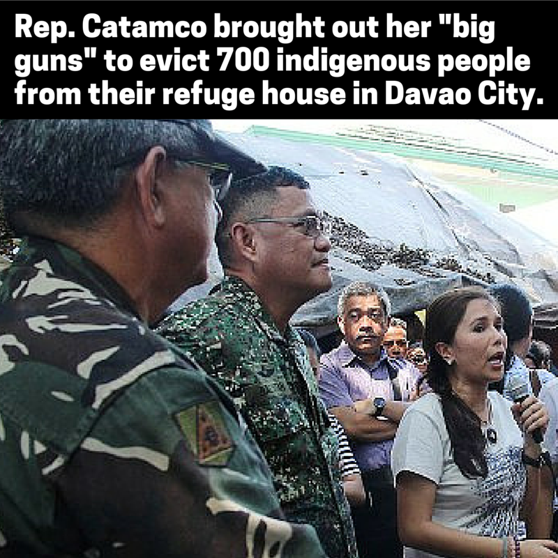 BAYANSocal's tweet photo. Rep Catamco sent 500+ policemen and paramilitary troops to evict indigenous women, children, and the elderly fr UCCP. http://t.co/2KGUMWrHii