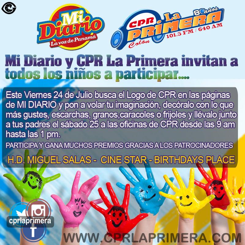 cprlaprimera's tweet photo. @ColonC3Panama mañana viernes compren @MiDiarioPanama busquen el Logo de CPR, participen y ganen. 80 Años junto a ti. http://t.co/WzGjfQYfA0