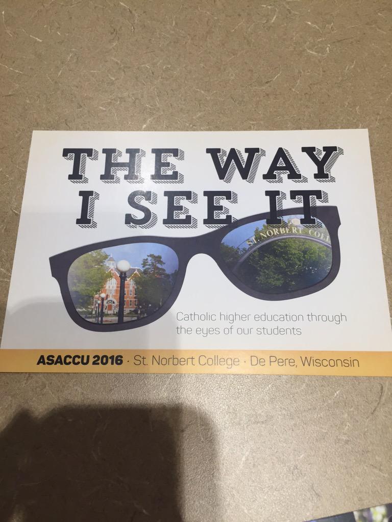 T Hart (@srdir_setonua) on Twitter photo Let's get #asaccu2016 trending! <a href="/SaintNorbert/">Saint Norbert</a> #radicalhospitality and looking at our work #throughourstudentseyes Let's get #asaccu2016 trending! <a href="/SaintNorbert/">Saint Norbert</a> #radicalhospitality and looking at our work #throughourstudentseyes