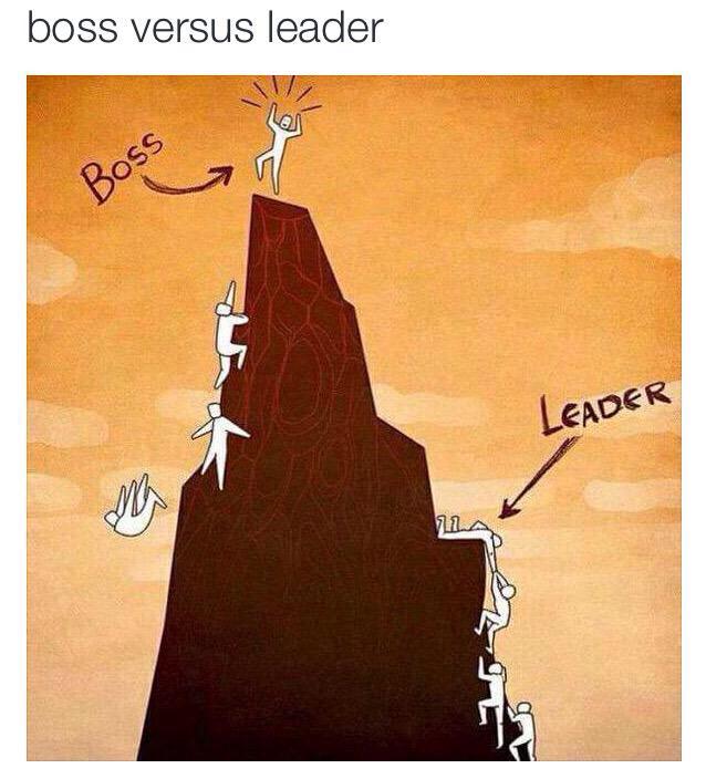 RetiredSupt_DK's tweet photo. Boss vs Leader... Selfish vs Selfless! #rockchat http://t.co/rDQyR0TgqZ