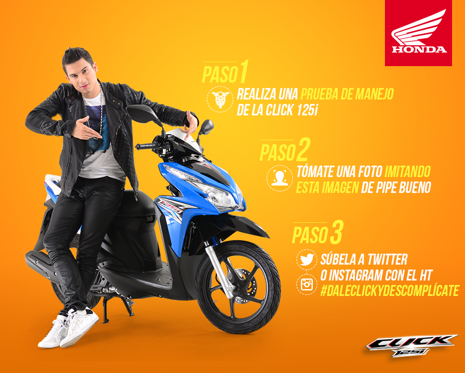 HondaMotosCol's tweet photo. ✨ Fans de @PipeBueno tienen plazo de participar hasta mañana a las 12:00 p.m. ¡Suban sus fotos ya! 🎥 http://t.co/oAROmFa5q3