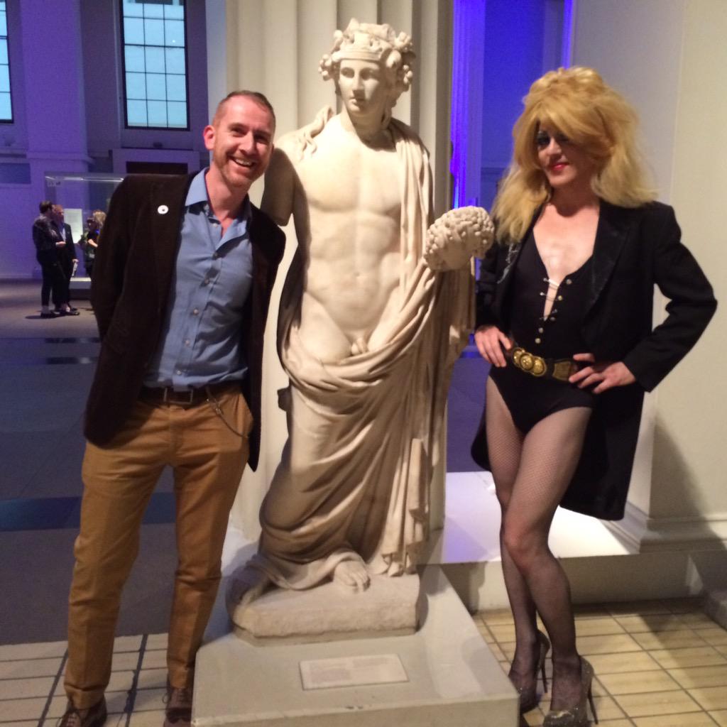 @Nigel_Hewson Fun @britishmuseum with @Bacchae2015 and @John_Sizzle this evening! #GreekLegacy #greekdrama #dionysos