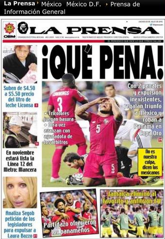 PanamaAmerica's tweet photo. ¿Ya viste cómo titularon los medios internacionales el encuentro México-Panamá? Entra a http://t.co/iA8cbxptVe http://t.co/YFyBlKnZsq