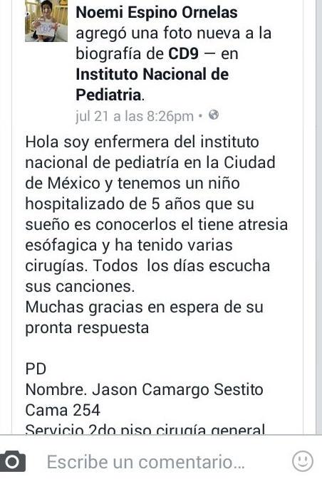 JuventudCD9's tweet photo. Todos tenemos el sueño de conocerlos.
Pero ahora me importa que #NiñoCoder CUMPLA EL SUYO!! 🙏🙏 @aborito @JesusBlaife http://t.co/D3g94DoOkL
