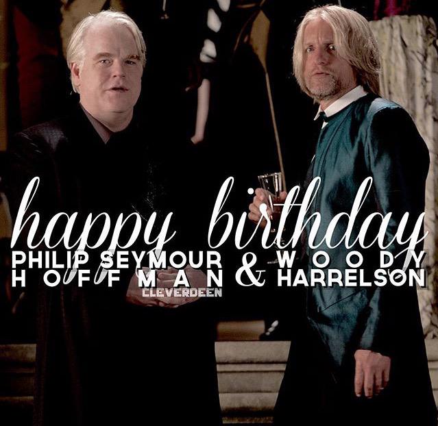 HAPPY BIRTHDAY AT Woody Harrelson and Philips Seymour Hoffman 