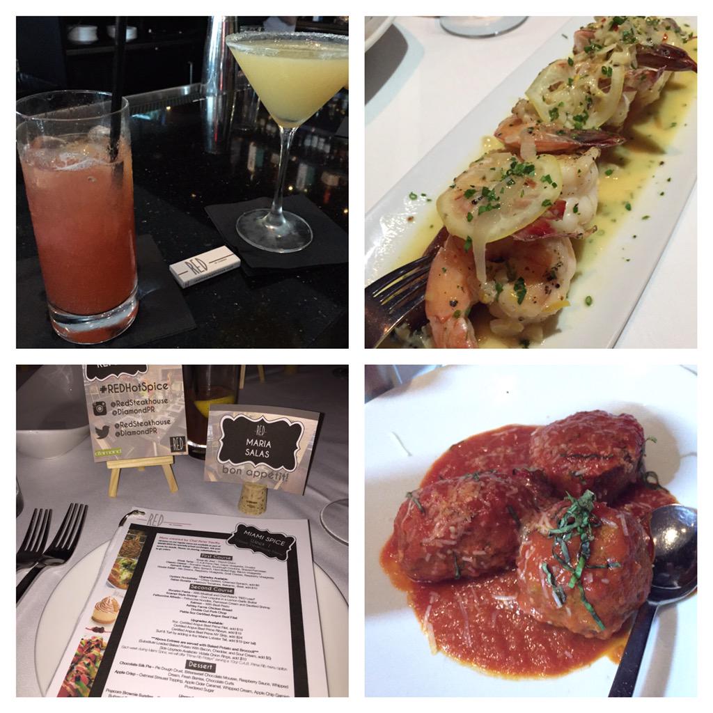 mariasgoodtaste's tweet photo. And the dishes keep coming! I am in love with the #REDHotSpice menu @RedSteakhouse #MiamiSpicePreview http://t.co/fuLeEST10B