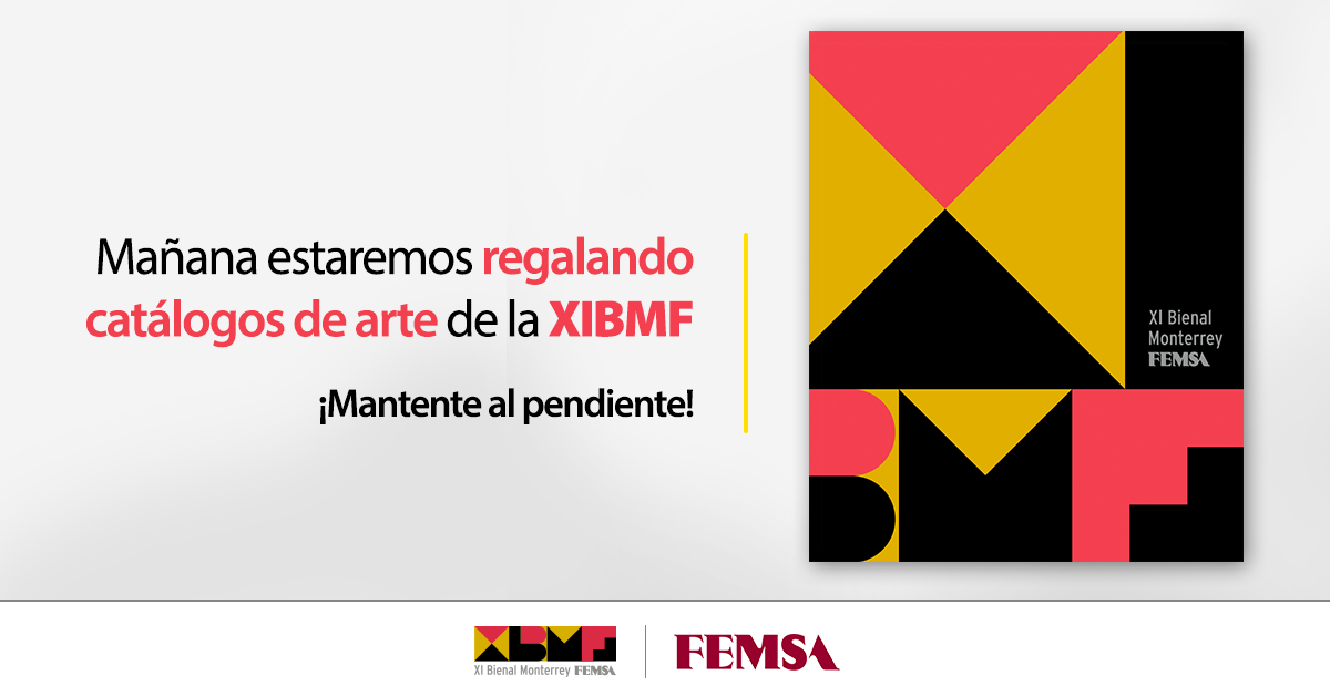FEMSA's tweet photo. Mañana estaremos regalando catálogos de arte de la #XIBMF. ¡Mantente al pendiente! http://t.co/F7238kMx39
