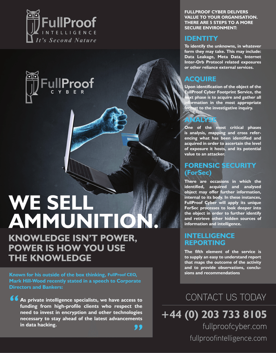 FullproofInfo's tweet photo. Who caught our advert recently in the #UKTimes.
@FullProofCyber http://t.co/0gafJjjFtU