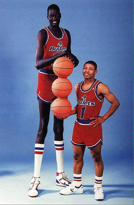 Image result for muggsy bogues manute bol