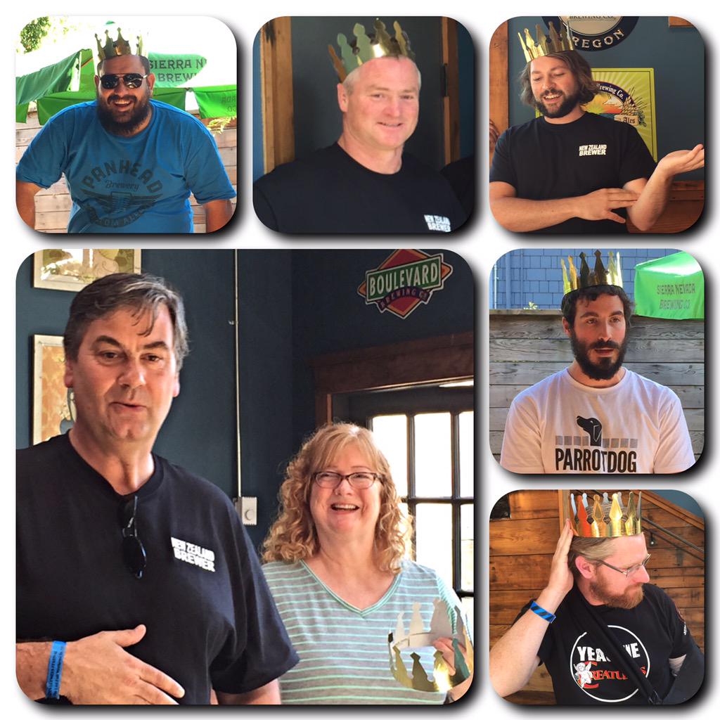 Portland_Beer's tweet photo. Thanks @Beer_Goddess for hosting such a great bunch of N.Z. brewers. #KIWI2OBF #OBF15 🍻👑 http://t.co/7sB80thZVR
