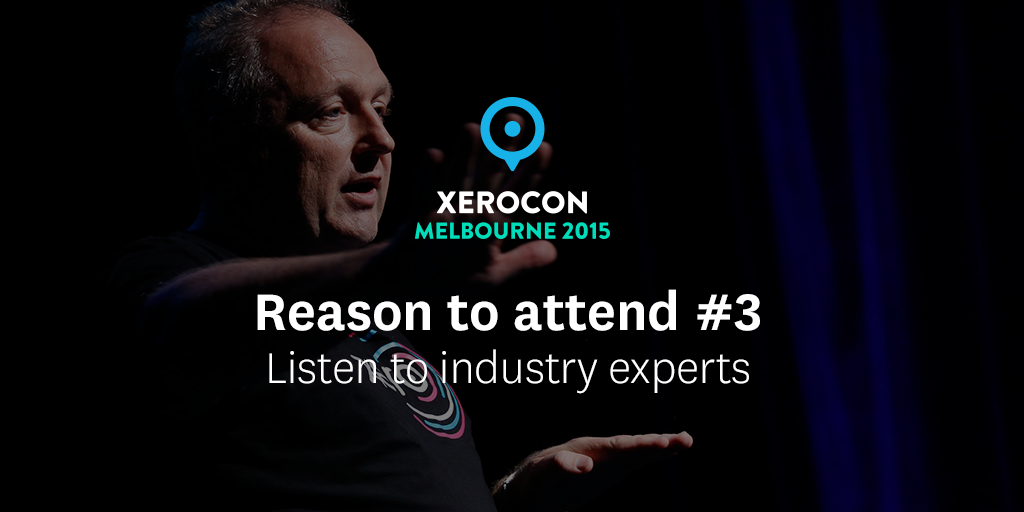 Xero's tweet image. Countdown to #Xerocon Melbourne 2015! Reason #3 to attend: ow.ly/Q1iIa ^JD