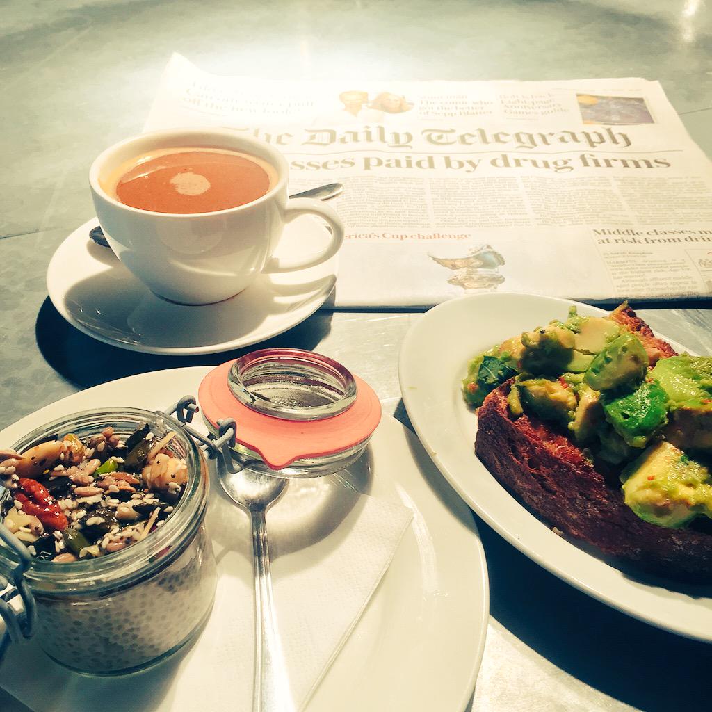 Chia seeds,almond milk,walnuts #avocado, chilli toast #vegan #veggies #breakfast #foodie #Shoreditch <a href="/MAUMANCINI/">MAURIZIO MANCINI</a> #