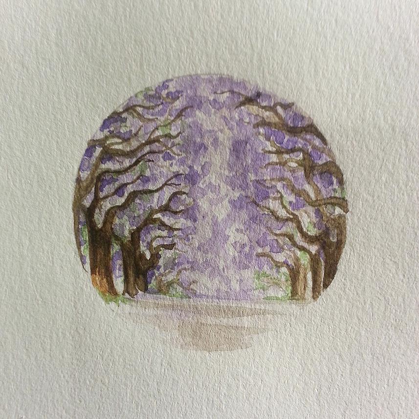 gecko_hill's tweet photo. Elizabeth Tristram. 2015. Miniature landscape. #landscape #miniature #art #watercolour #southafrica #painting #pta http://t.co/C4k9gruY46