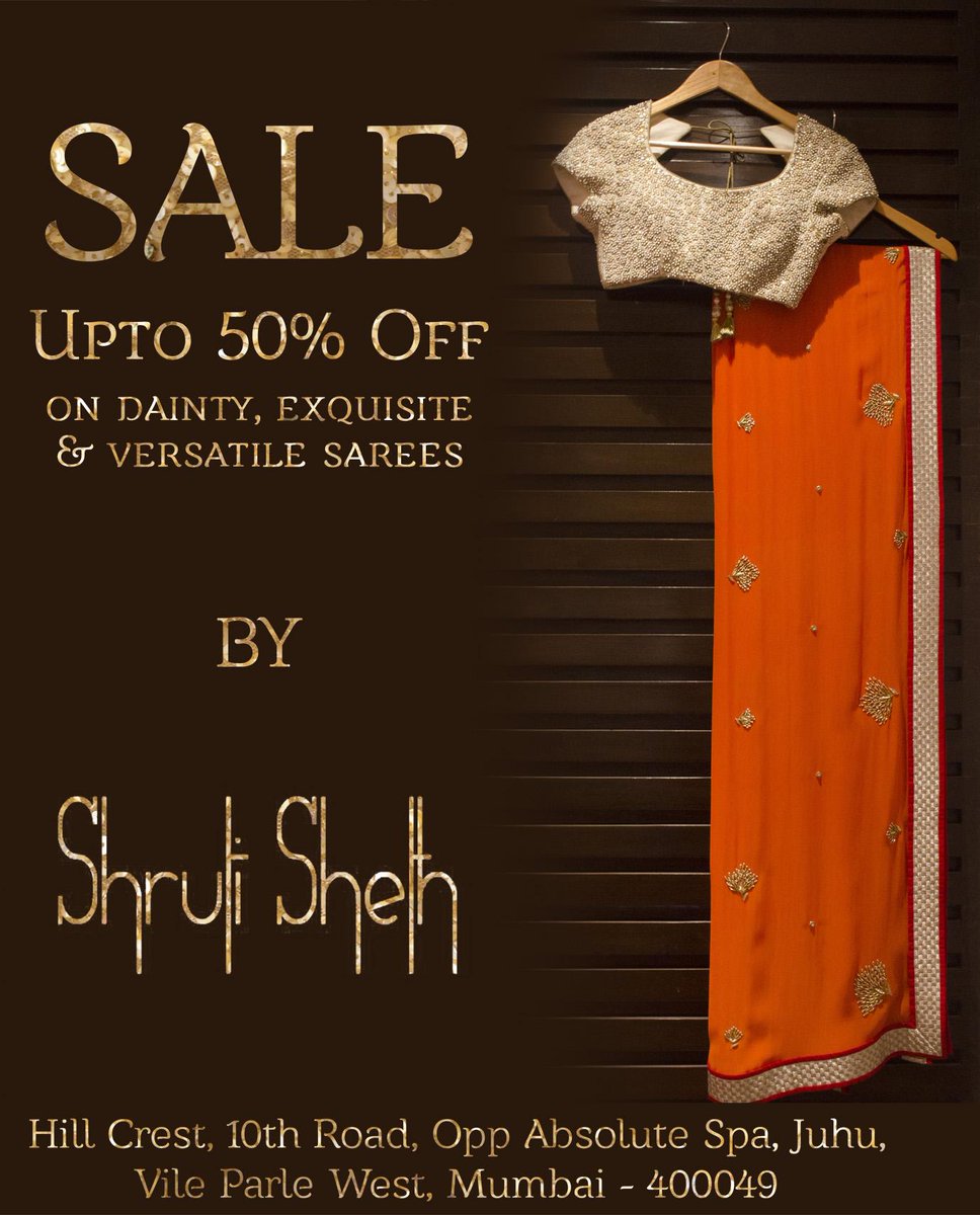 Get ready to indulge in some stunning sarees at Shruti Sheth!