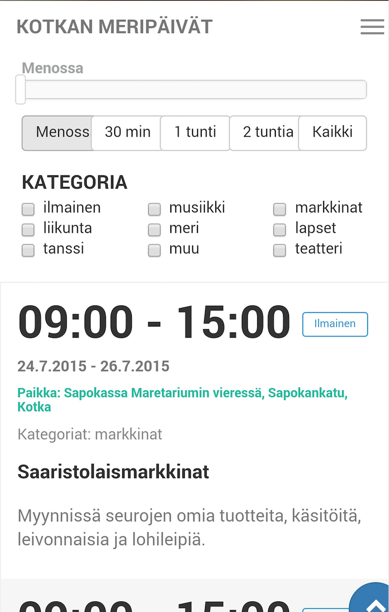 tindoapps's tweet photo. Mobiilikäsiohjelma auttaa navigoimaan meritapahtumassa! #KotkanMeripäivät #tapahtumat #meri http://t.co/88ZkmbRan7 http://t.co/JWhPPKuRfN