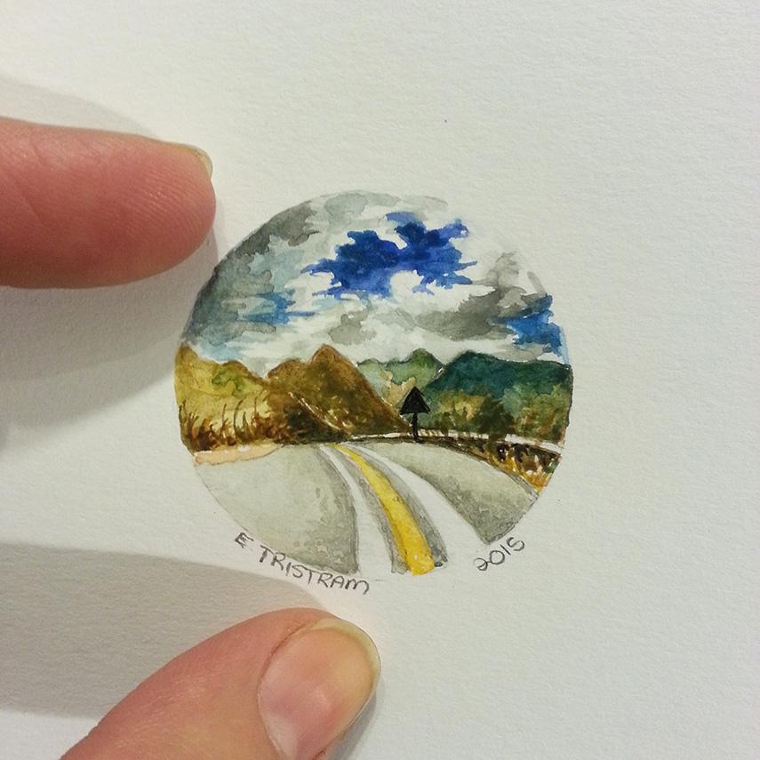 gecko_hill's tweet photo. Elizabeth Tristram. 2015. Miniature landscape. #landscape #miniature #art #watercolour #southafrica #painting http://t.co/EbjGsSfrYw