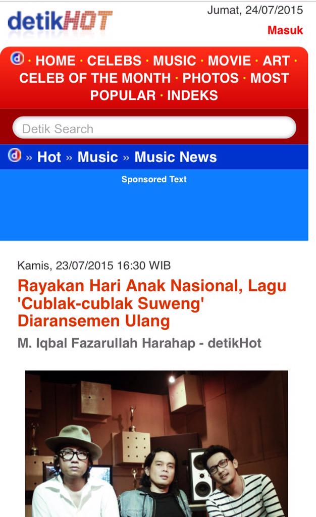 Artikel PSD (<a href="/PAYburman/">PAY Burman</a> <a href="/sandycanester/">SandyCanester</a> <a href="/DEDEKUMALA/">Dede Kumala</a> ) ttg Cublak-cublak Suweng di <a href="/detikcom/">detikcom</a> 

m.detik.com/music/read/201…