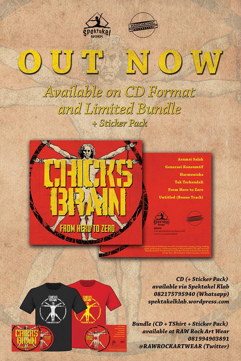 Out Now! <a href="/Chicks_Brain/">CHICKS BRAIN</a>  - From Hero to Zero EP available on CD Format and Limited Bundle Pack! Check and catch it! "
