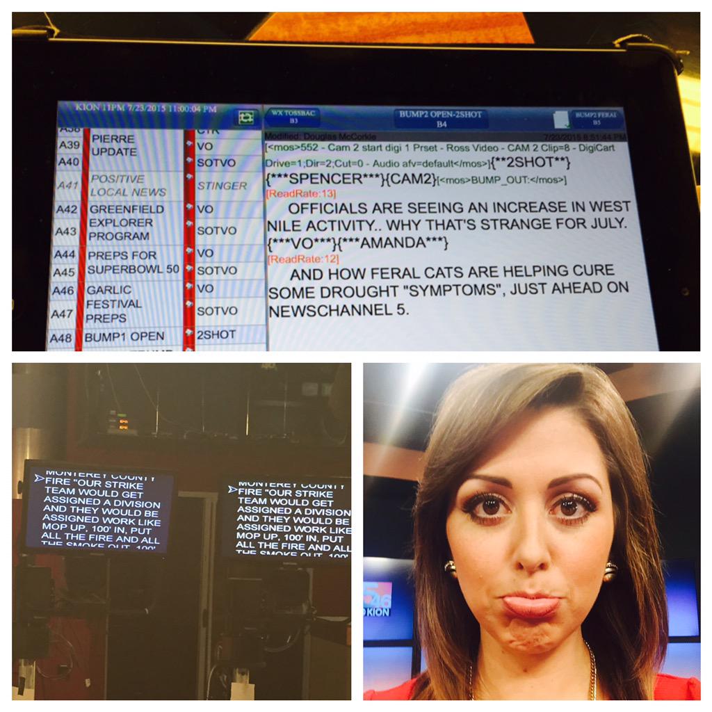 AmandaJGomeztv's tweet image. So the prompter is frozen! Good thing we have our iPads. Bear with us tonight folks! #prompterproblems #isitfridayyet