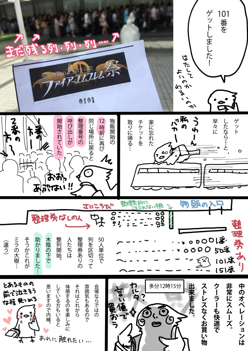 【FE祭】物販レポ、急いで作成しました!時間の配分や整理券など、どなたかのお役に立てましたら幸い! 