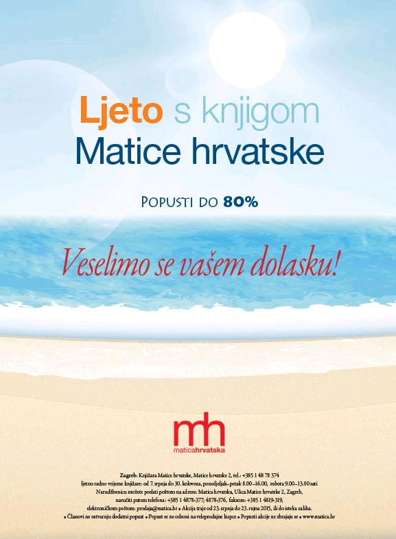 Ljeto s knjigom Matice hrvatske - iskoristite popuste na brojne naslove i uživajte u čitanju! bit.ly/1OpCLGM