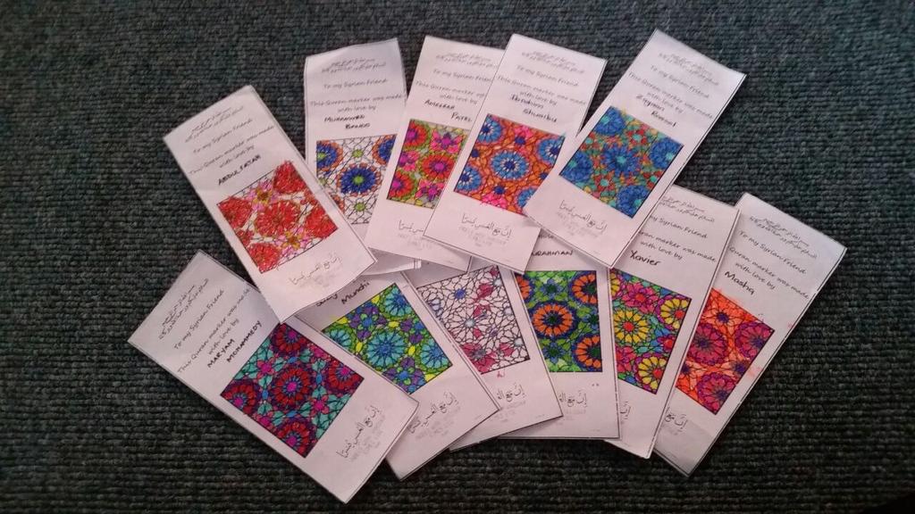 CiiProjects's tweet photo. @CaringWomen 's Forum, learners at Masjid-ul-Duha &amp; others are making quraan markers for Syrian kids. Jzk @FaaizaM http://t.co/vxVEXks3B6