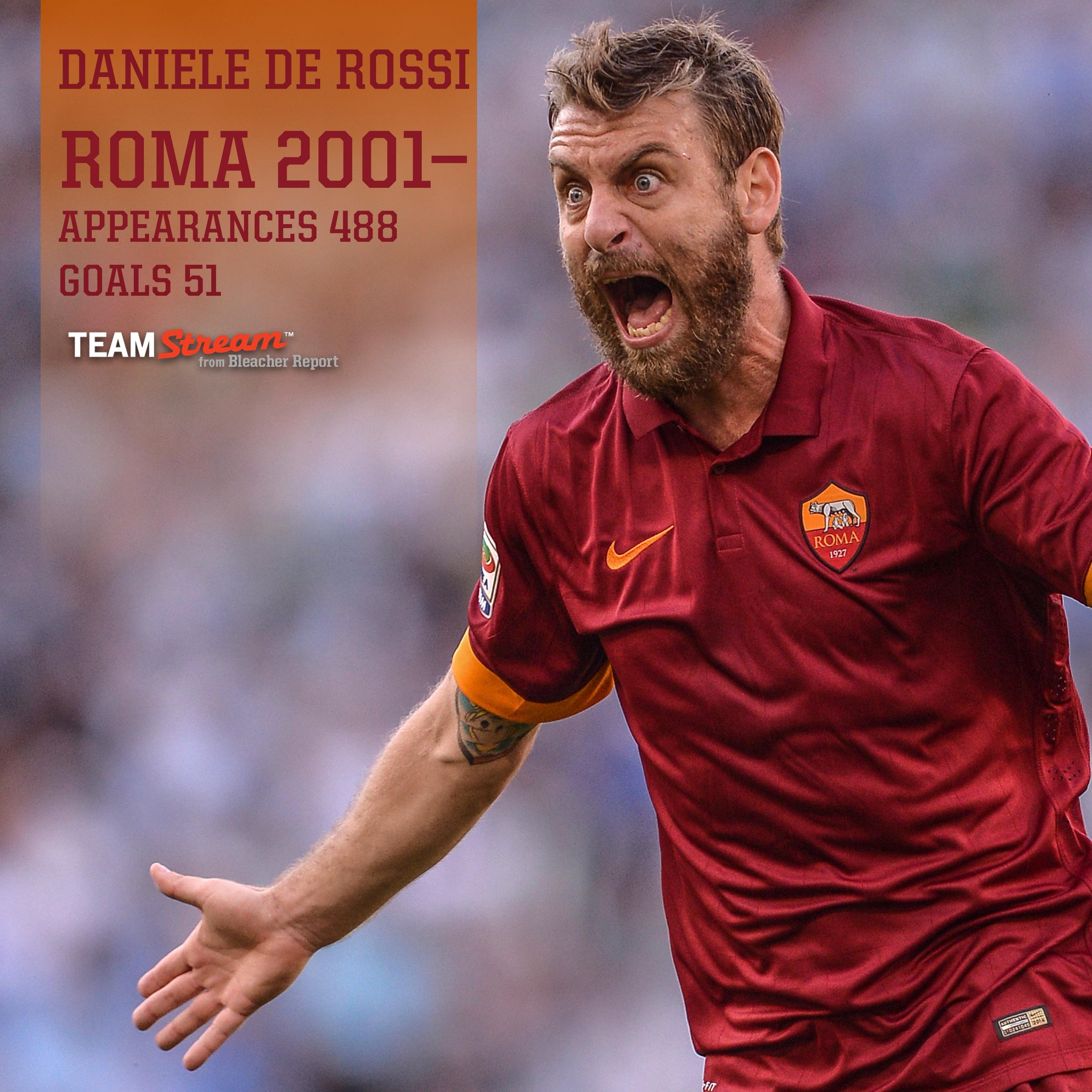 Happy 32nd birthday to one of the game s few one-club men Roma and Italy s Daniele de Rossi 