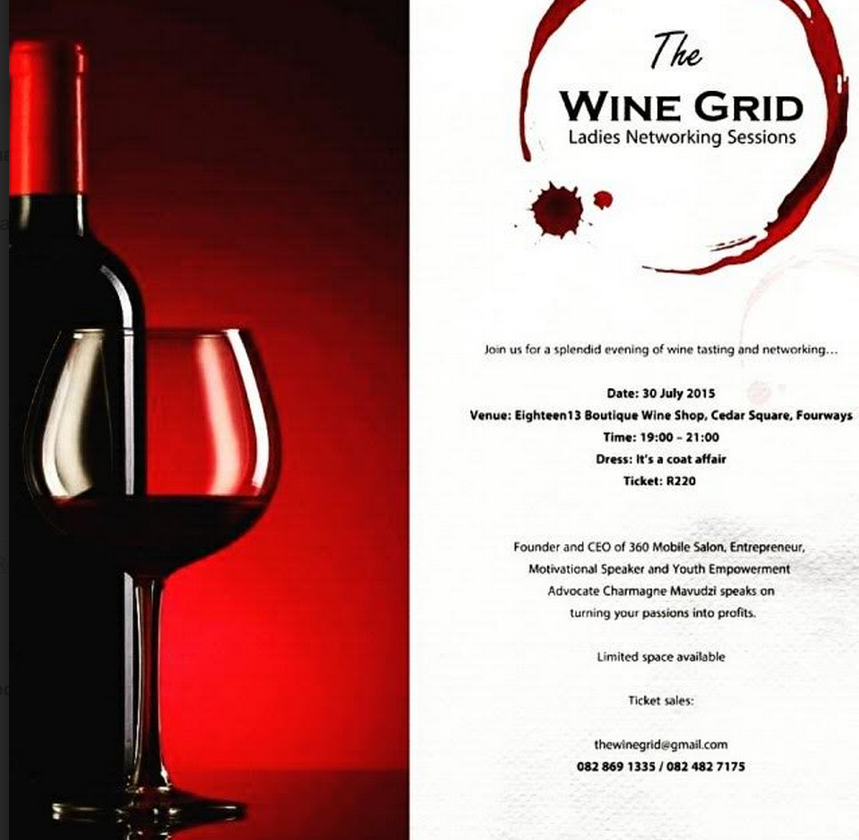 grid_wine's tweet photo. Get your ticket today! #30July #Empowerment #Winetasting http://t.co/DgUNITwtgT