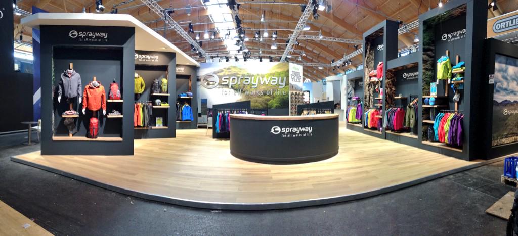 SueDisplay's tweet image. Fantastic team effort designing this #Sprayway stand. #Outdoor#Friedrichshafen. #looksgreat. #VisualMerchandising